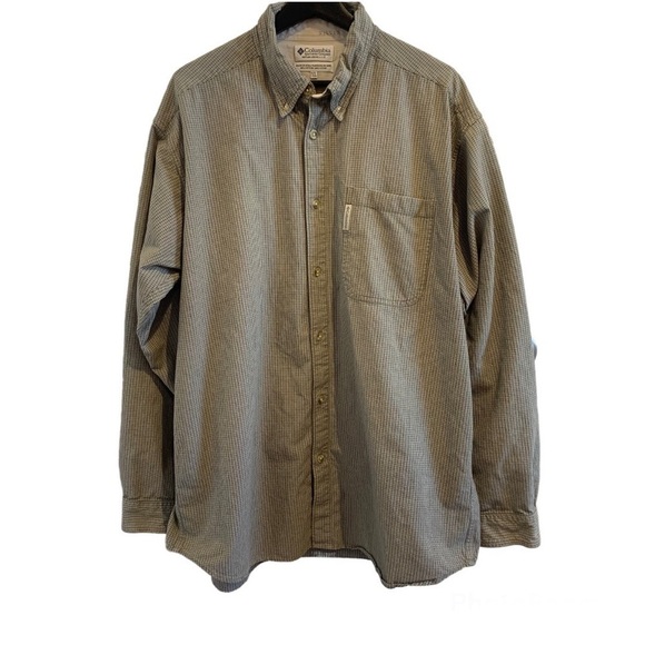 Columbia Men’s Shirt Brown Plaid Long Sleeve Button Down neutral XL - Picture 1 of 6
